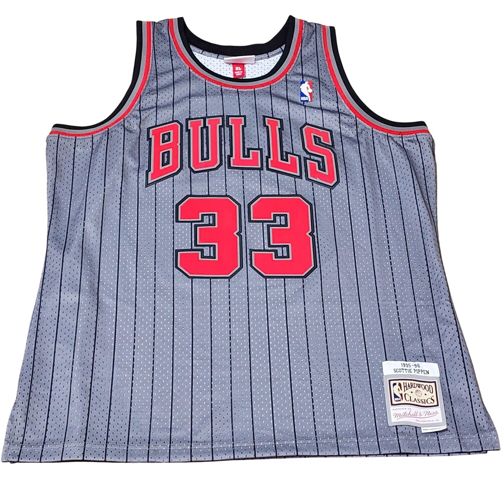 Chicago Bulls Jersey Mens XL Gray NBA Basketball Mitchell & Ness Scottie Pippen
